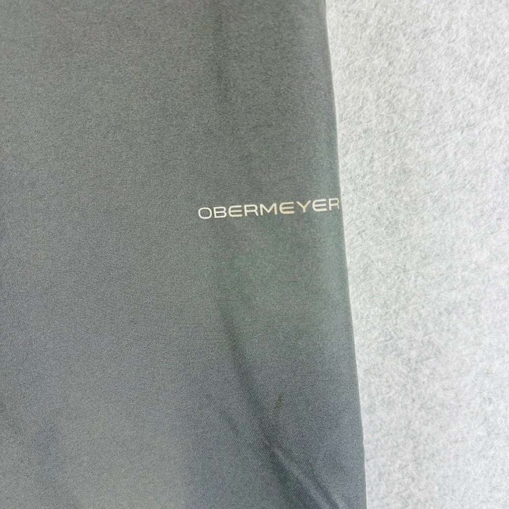Obermeyer Kids 10-12 Ski Snow Pants Black Adjustable Waist Gray Lined